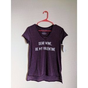 "Dear Wine, Be My Valentine" Tee NWT